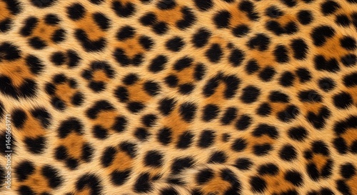 Tan Animal Fur with Dark Spots Pattern Seamless Texture