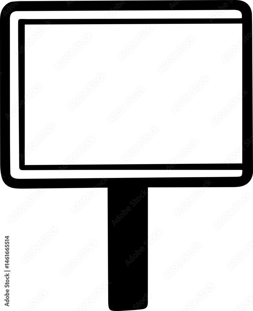 Fototapeta premium vector style billboard design black and white