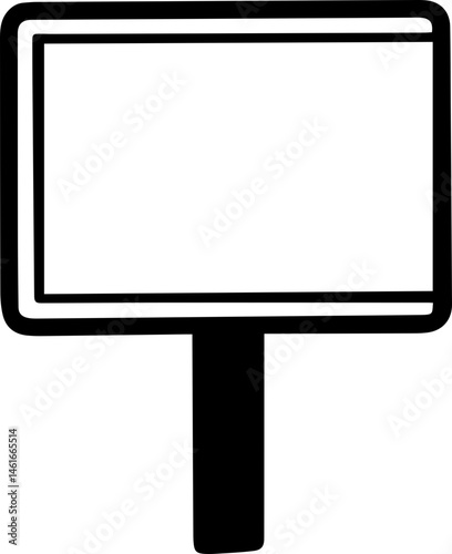 vector style billboard design black and white 