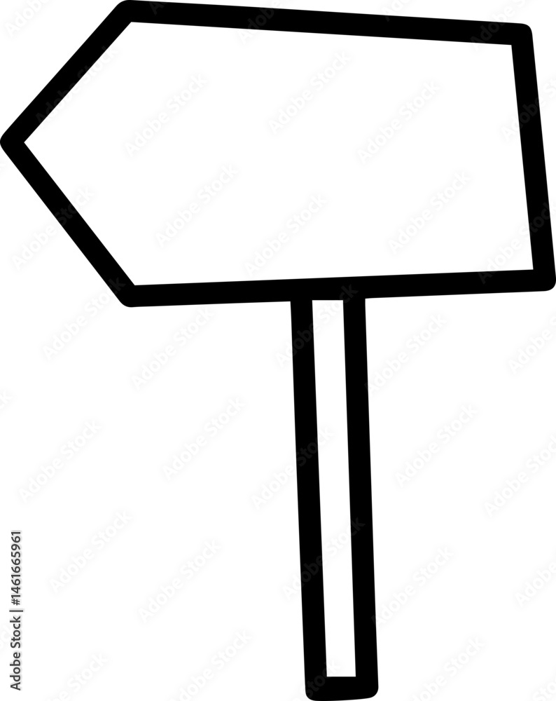Fototapeta premium sign board icon vector transparent 