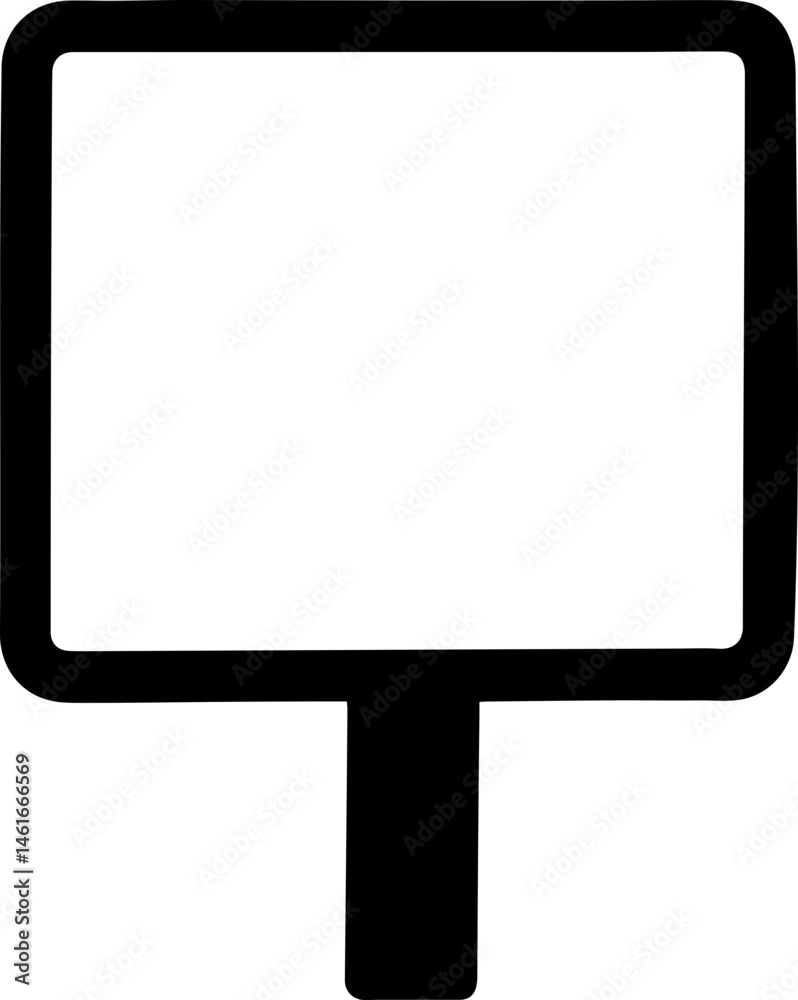 Fototapeta premium billboard icon black and white transparent 