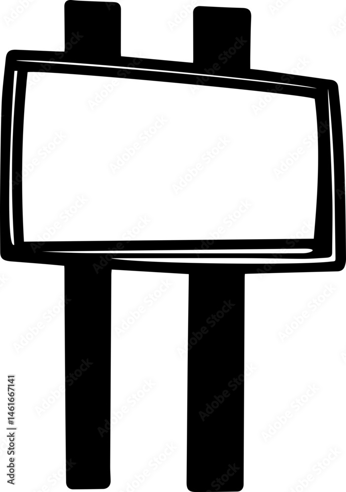 Fototapeta premium black and white billboard icon 