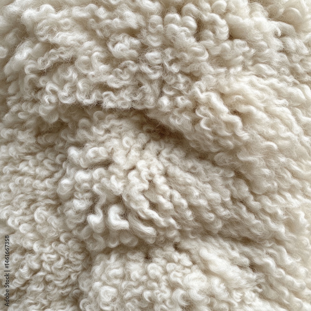 Closeup view of a textured, fluffy, off-white fabric. Closeup view of a textured, fluffy, off-white fabric.