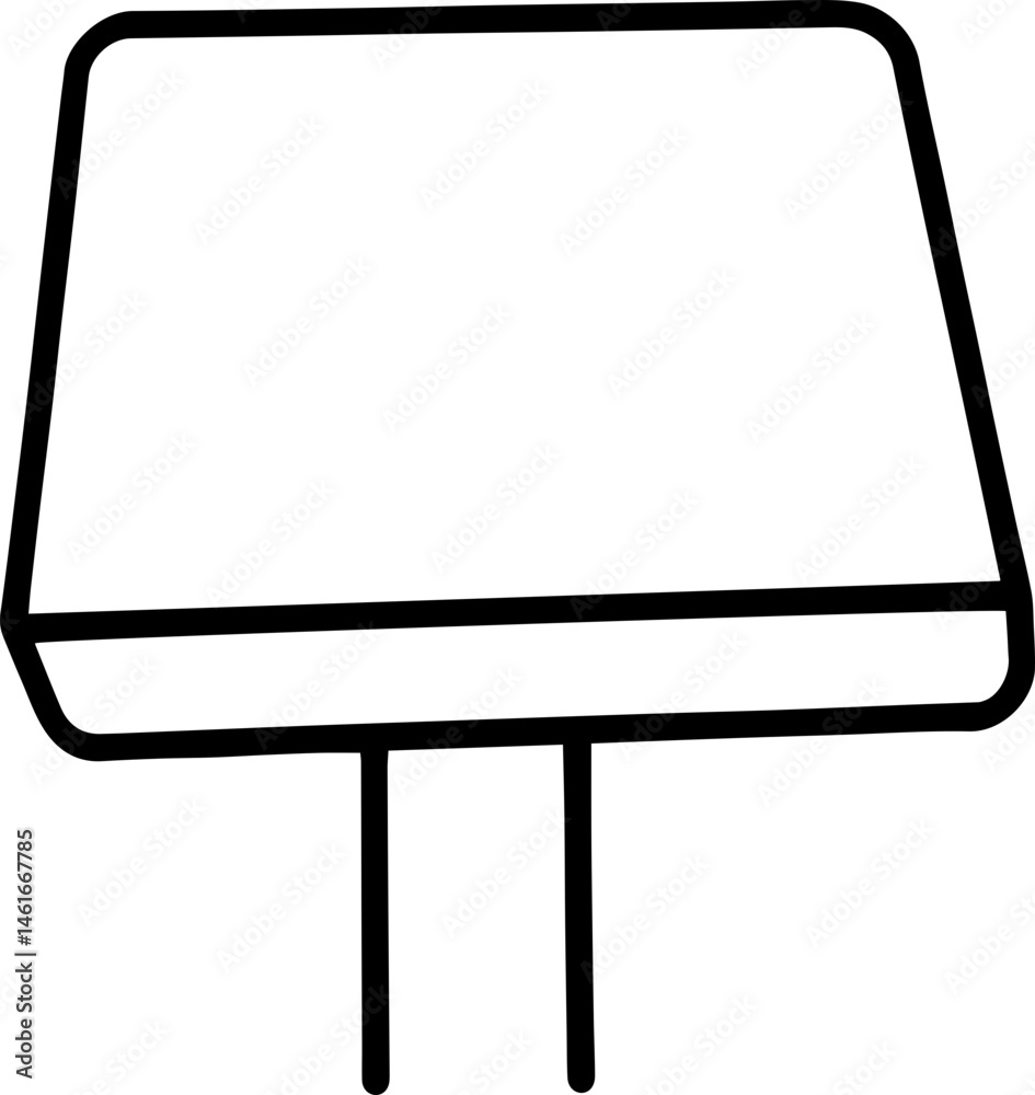 Fototapeta premium black and white billboard icon