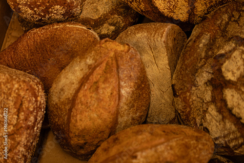Close-up of rustic sourdoug...