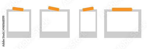 Set of photo frame layouts, realistic postcard. Layout of photo frames.For photo and printing.Banners. png