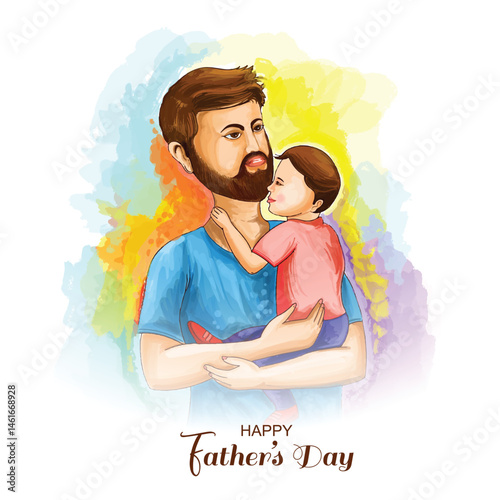 Happy fathers day event card great dad with love card background