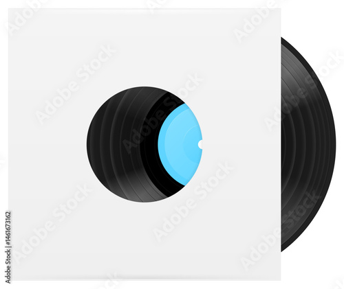  Vinyl LP in sleeve. Vector illustration.