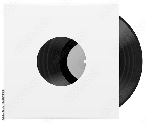  Vinyl LP in sleeve. Vector illustration.