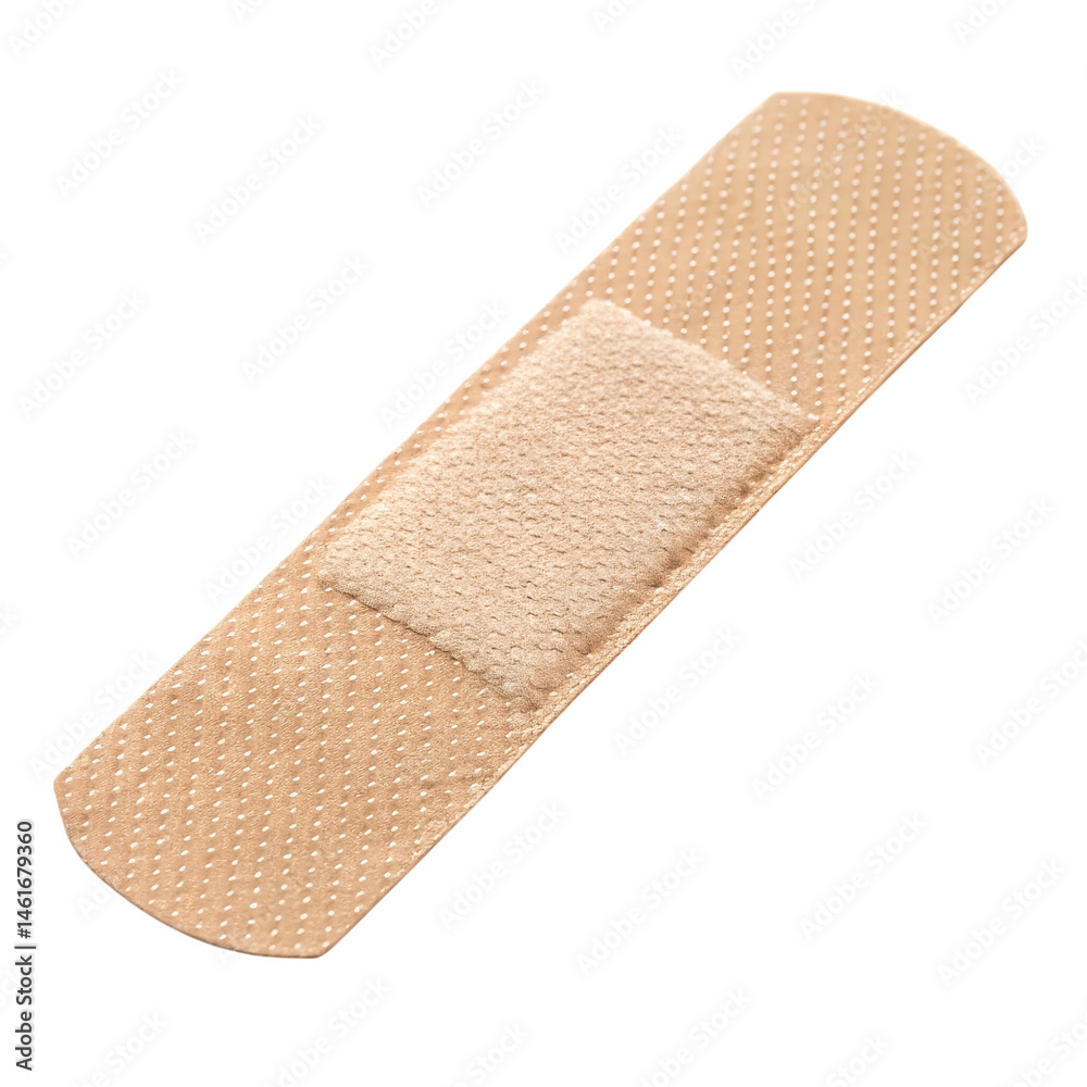 Adhesive bandage on a plain surface. Adhesive bandage on a plain surface.