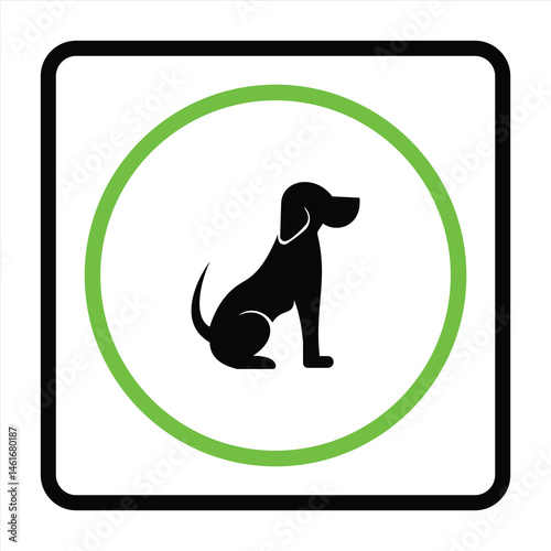 dog area and allow dogs vector icon