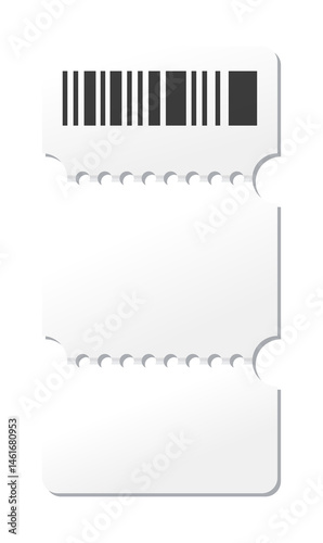 Blank ticket template. Concert ticket, lottery coupons. coupon - stock 