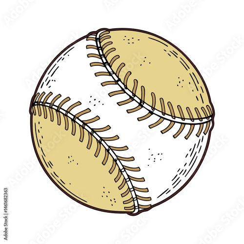Vector Softball or Baseball Illustration