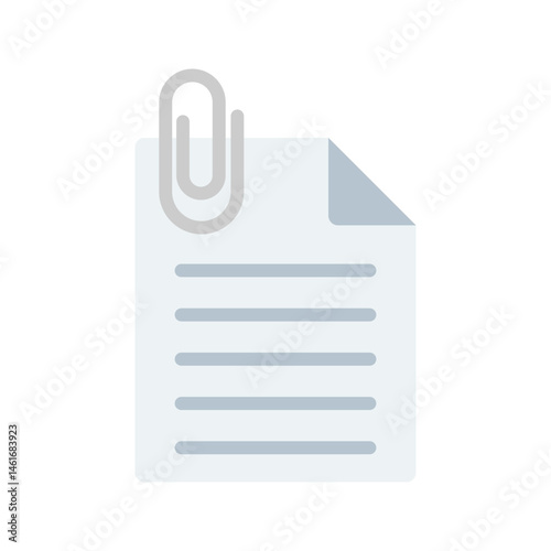 Attach Document icon vector image. Suitable for mobile apps, web apps and print media.