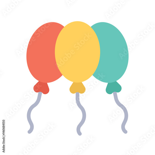 Balloon II icon vector image. Suitable for mobile apps, web apps and print media.