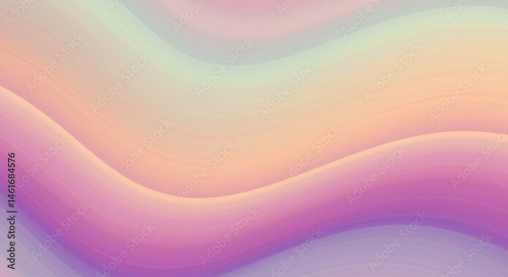 Fototapeta premium Soft Pastel Abstract Wave Background with Smooth Gradient Flow