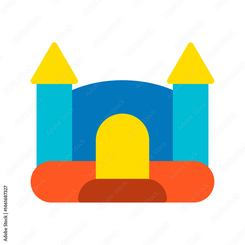 Fototapeta premium Jumping Castle icon vector image. Suitable for mobile apps, web apps and print media.