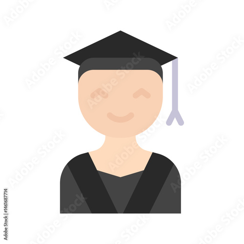 Male Graduate icon vector image. Suitable for mobile apps, web apps and print media.