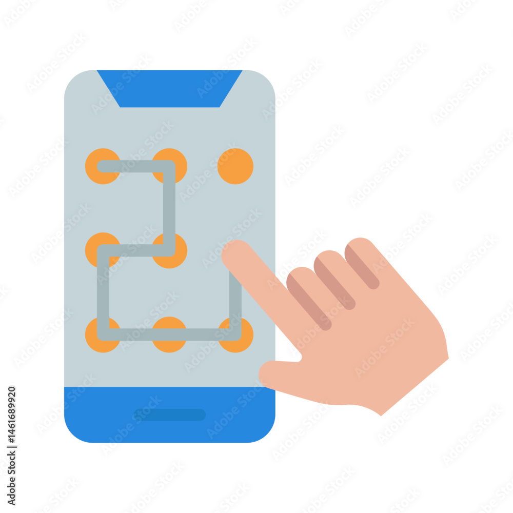 Pattern lock icon vector image. Suitable for mobile apps, web apps and print media. Pattern lock icon vector image. Suitable for mobile apps, web apps and print media.