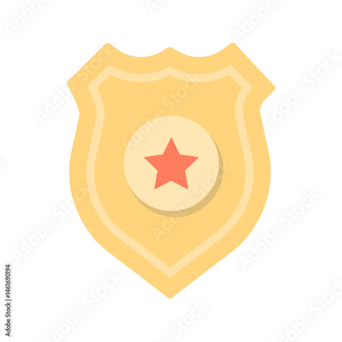 Police Badge I icon vector image. Suitable for mobile apps, web apps and print media.