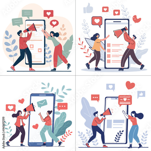 Social-media illustration
