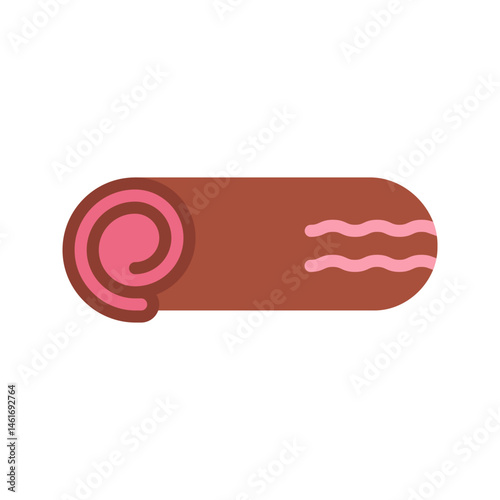 Swiss Roll icon vector image. Suitable for mobile apps, web apps and print media.