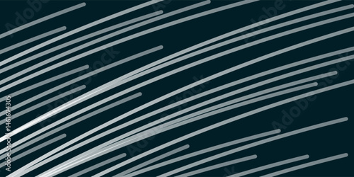 Minimalist background animation of flowing streaks of light with multicolored abstract lines. Abstract composition with flying animated stripes and chaotic small particles, computer graphics.