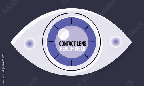 Contact Lens Health Week. background, banner, card, poster, template. Vector illustration.
