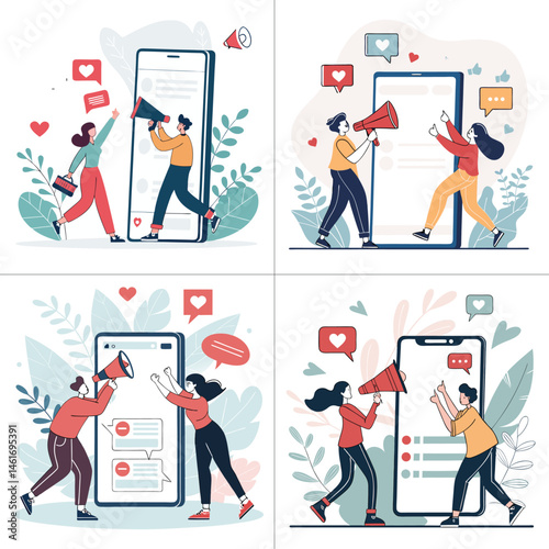 Social-media illustration