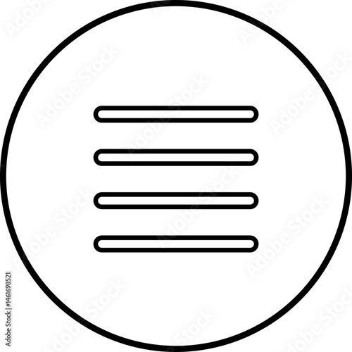 News Feed In Circle Rounded Outline Icon