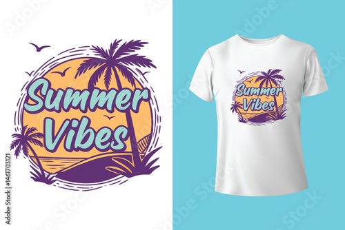 Summer t-shirt design bundle, summer beach vacation t-shirts, summer surfing t-shirt vector design