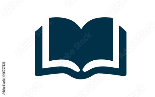Vector open book icon with pages 