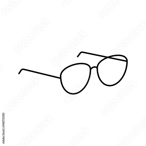 Glasses icon on white background