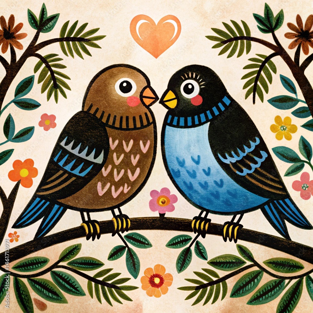 Obraz premium Two love birds