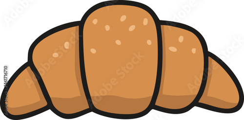 크루아상 빵 라인드로잉(bread line drawing)