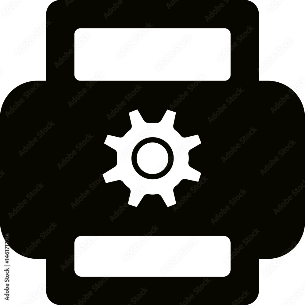 Obraz premium Printer Maintenance Setting Fill Icon