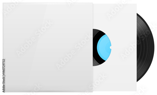  Vinyl LP in sleeve. Vector illustration.