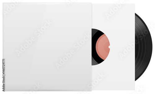  Vinyl LP in sleeve. Vector illustration.