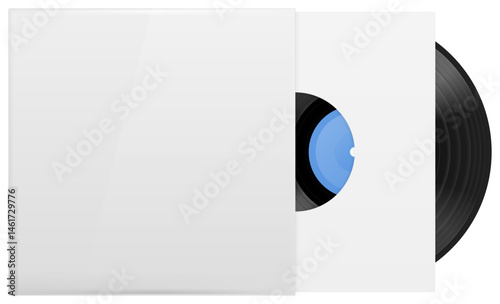  Vinyl LP in sleeve. Vector illustration.