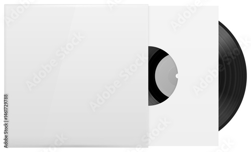  Vinyl LP in sleeve. Vector illustration.