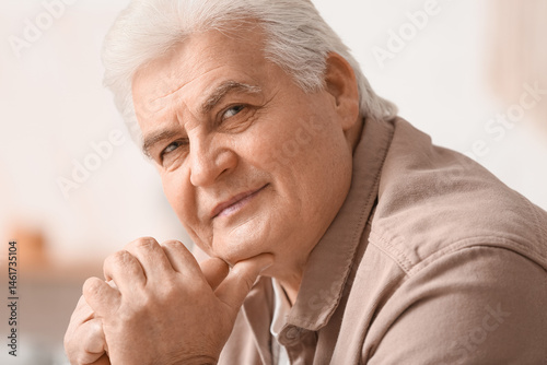 Portrait of handsome senior...