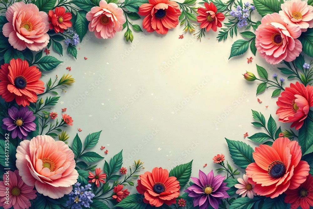 Fototapeta premium Intricate floral motif creates a delicate, ornate background , elegant, flowers, botanical