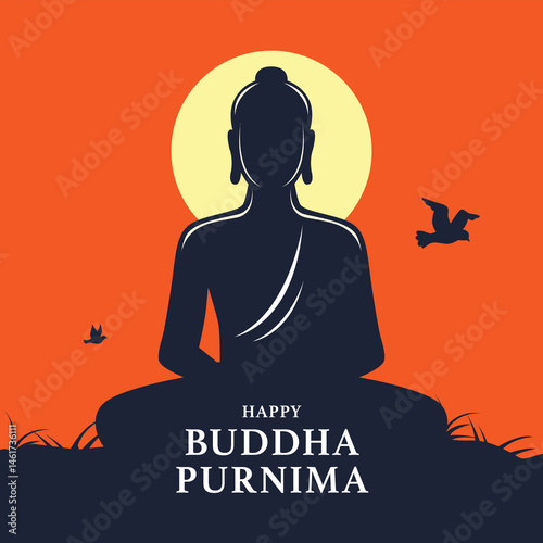 Abstract Buddha celebrating the festival of light.eps