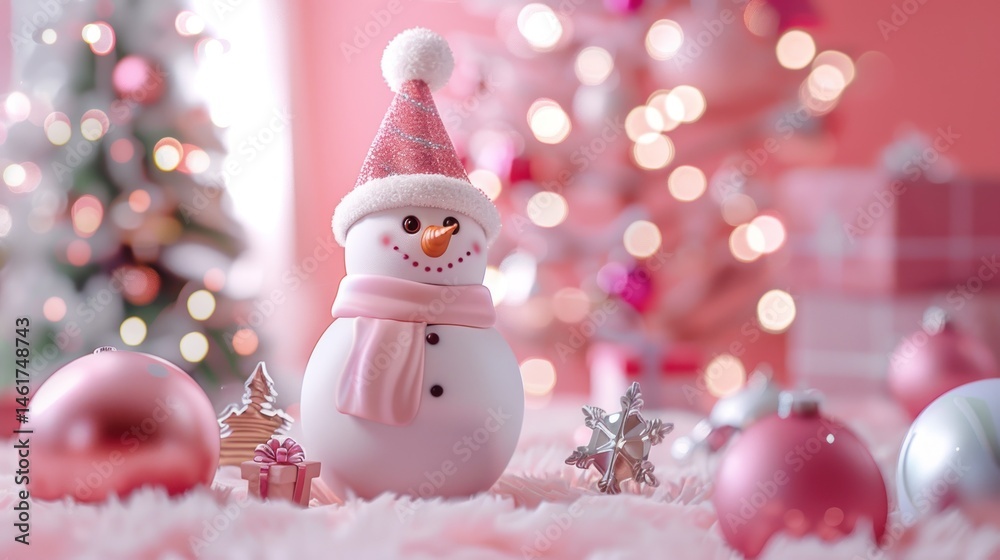 Obraz premium Light Pink Christmas Delight