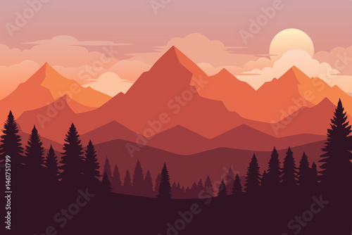 sunrise in the mountains