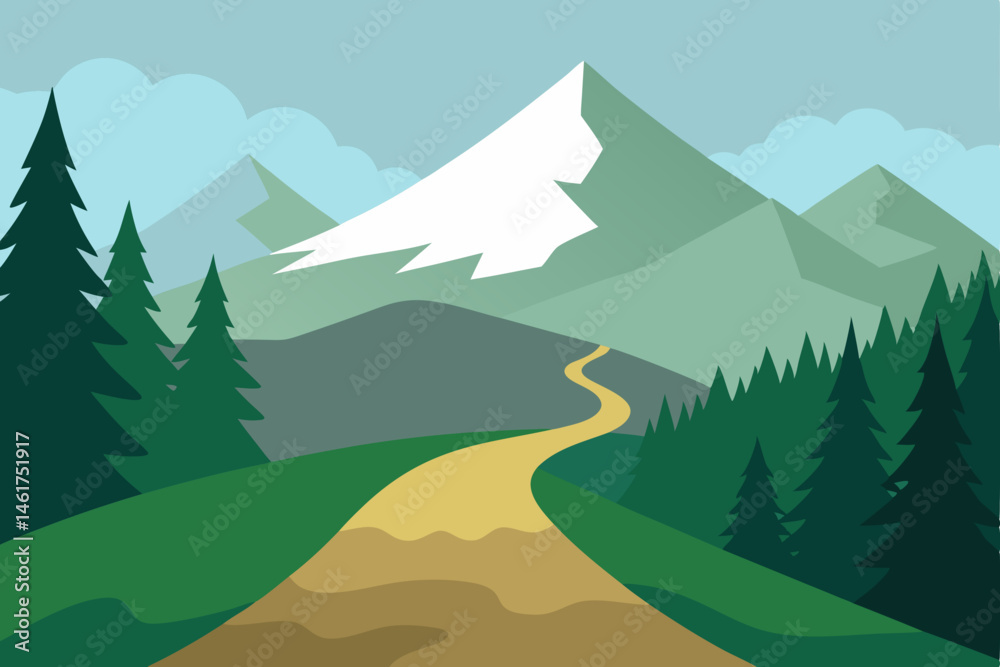 Fototapeta premium mountain landscape with forest