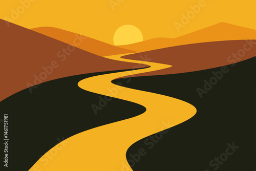 road in desert