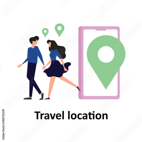 Travel location Vector illustration which can easily modify or edit