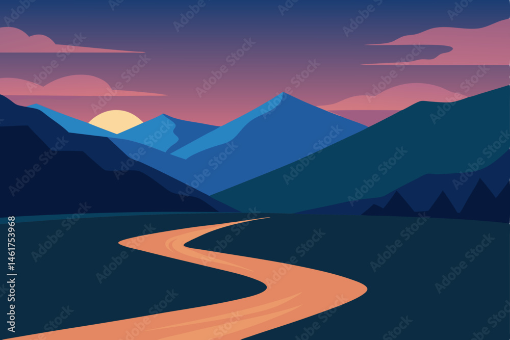 Fototapeta premium mountain landscape with lake