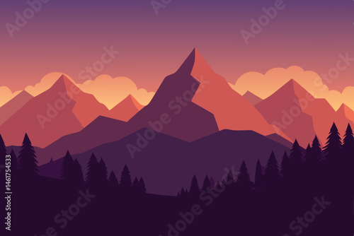 sunrise in mountains